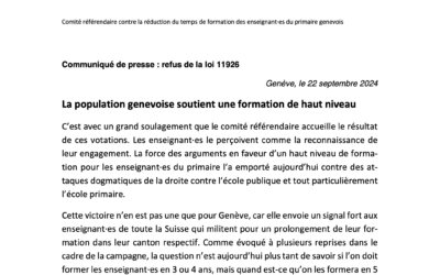 La population genevoise soutient une formation de haut niveau